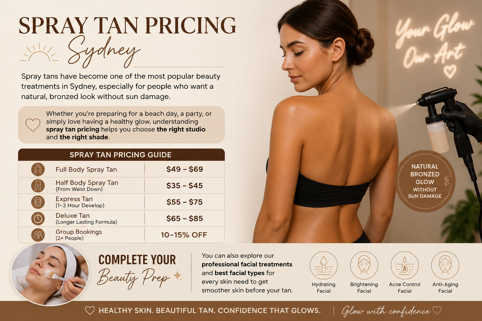 Normal Price for a Spray Tan