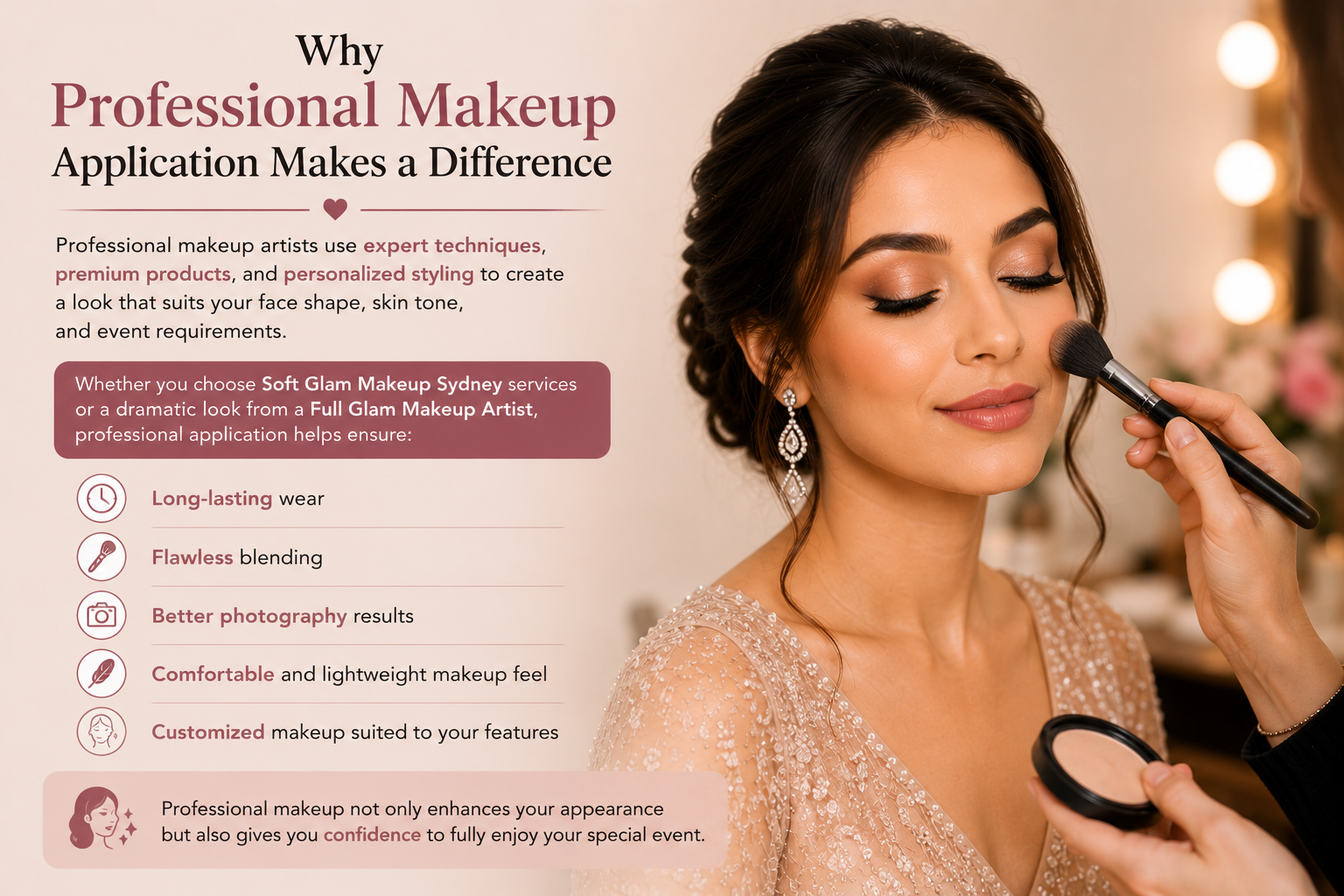 Soft Glam Makeup Sydney