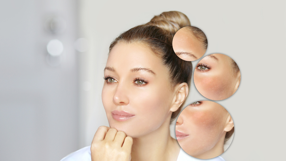 a woman with her hand on her chin